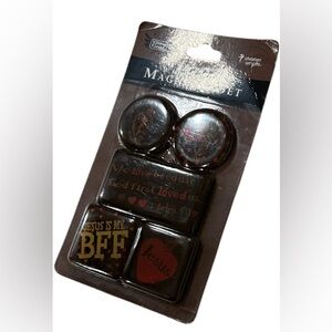 Magnet Set - Black and Red Jesus is my BFF